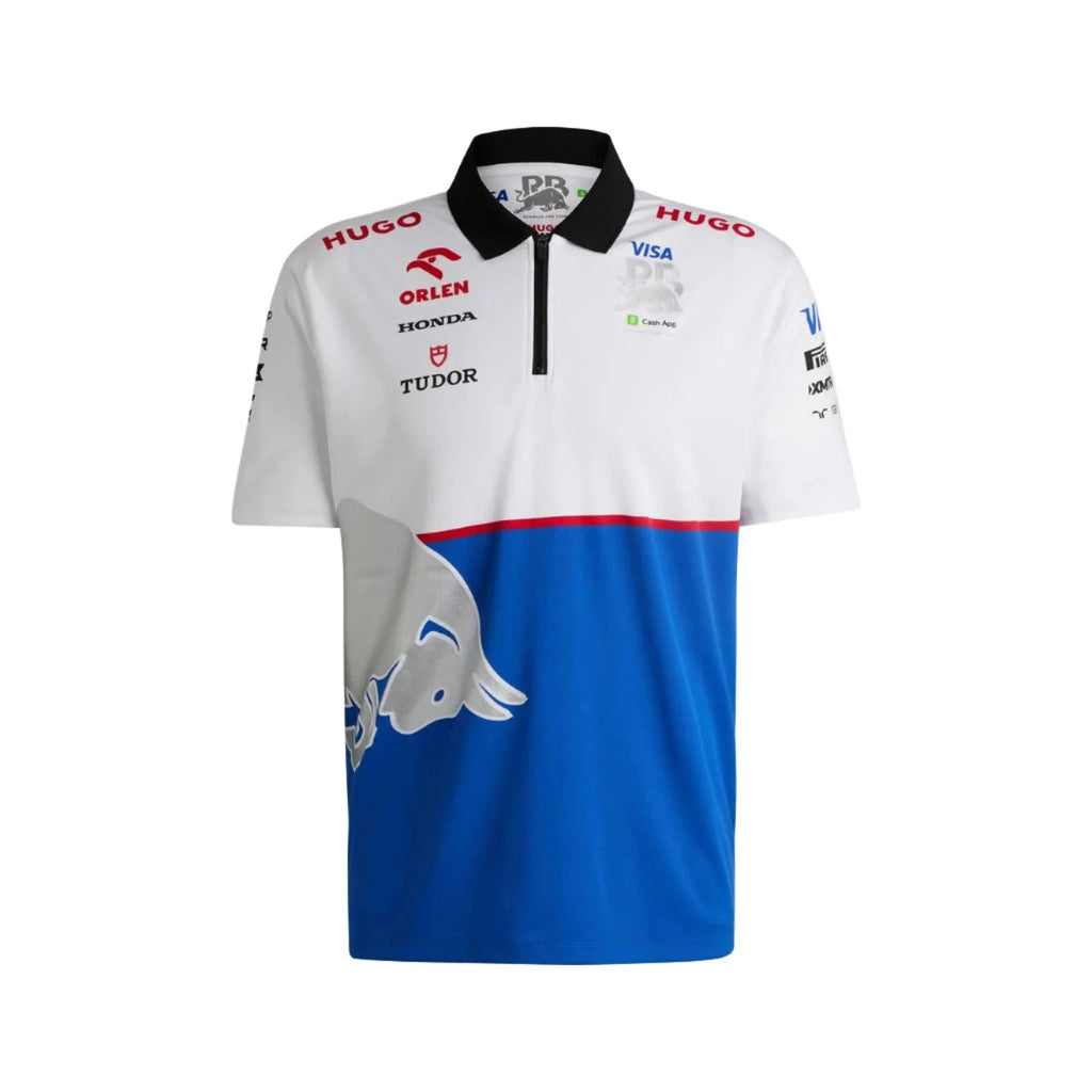 Visa Cash App RB F1 2024 Men's Team Polo Shirt - White Polos Visa Cash App RB 