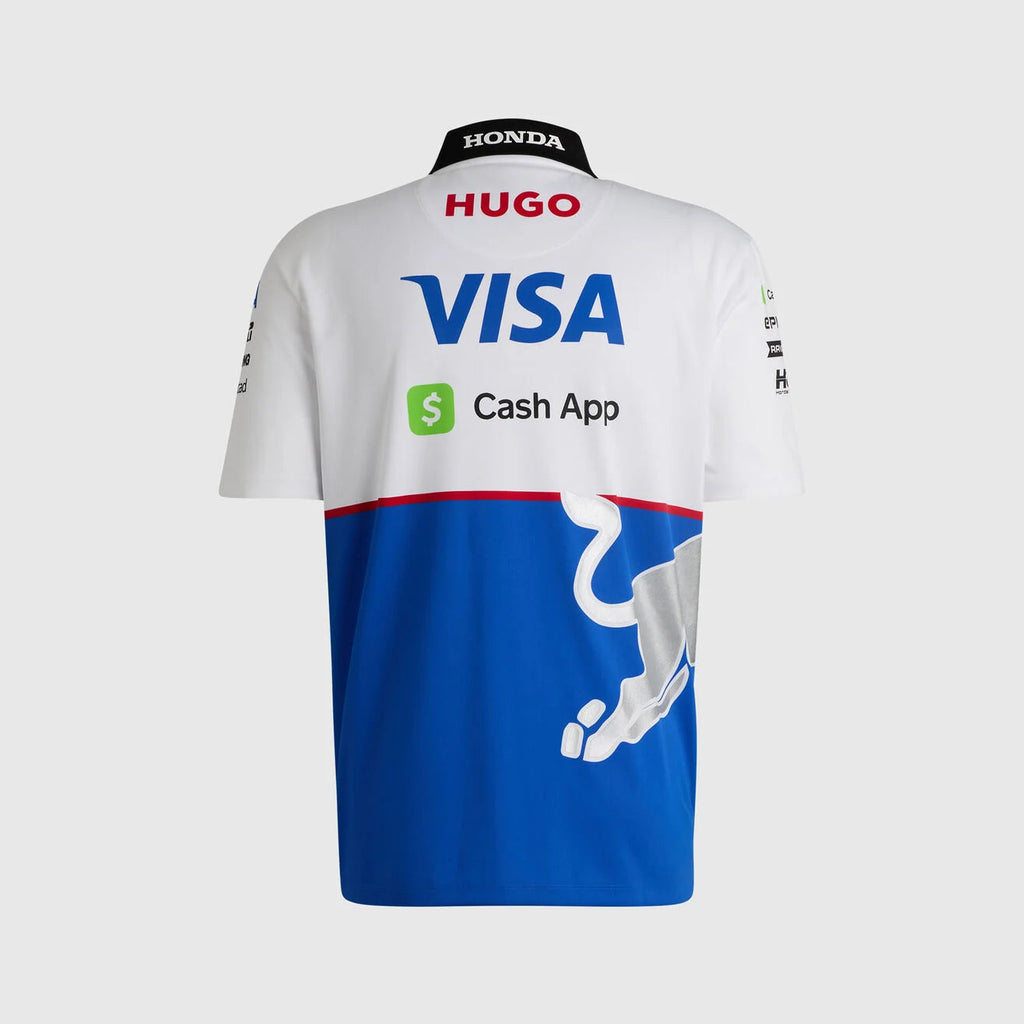 Visa Cash App RB F1 2024 Men's Team Polo Shirt - White Polos Visa Cash App RB 