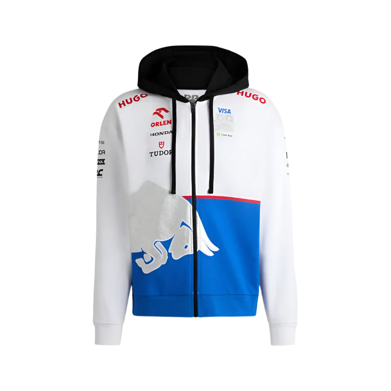 Visa Cash App RB F1 2024 Team Full Zip Hoodie - White Hoodies Visa Cash App RB 