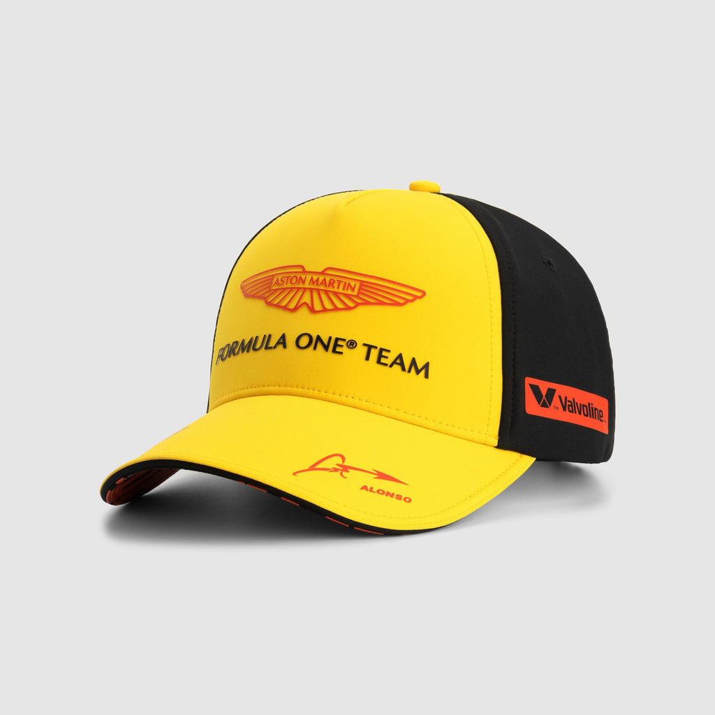 Aston Martin Cognizant F1 Special Edition Fernando Alonso Spain GP Hat - Yellow Hats Aston Martin F1 