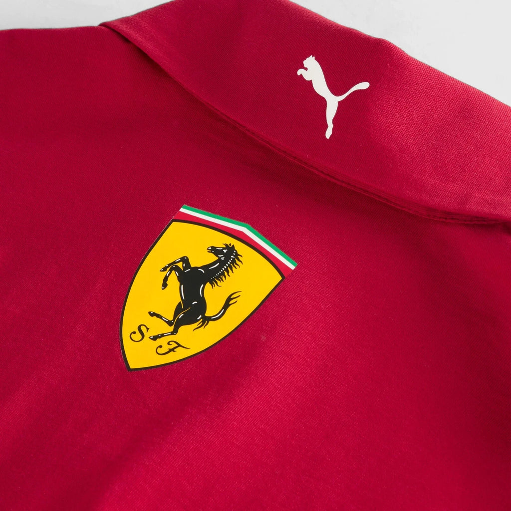 Scuderia Ferrari Hypercar Le Mans 2025 Men's Team Polo - Dark Cherry Polos Scuderia Ferrari Lemans 