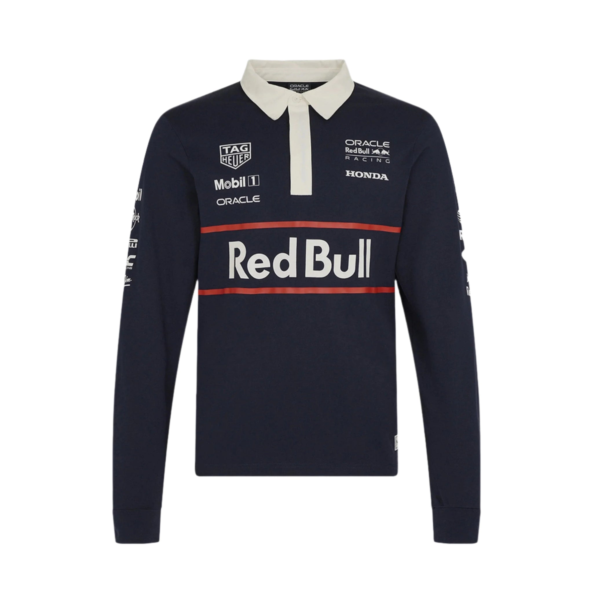 Red Bull Racing F1 Heritage Team Long Sleeve Polo Shirt - Navy