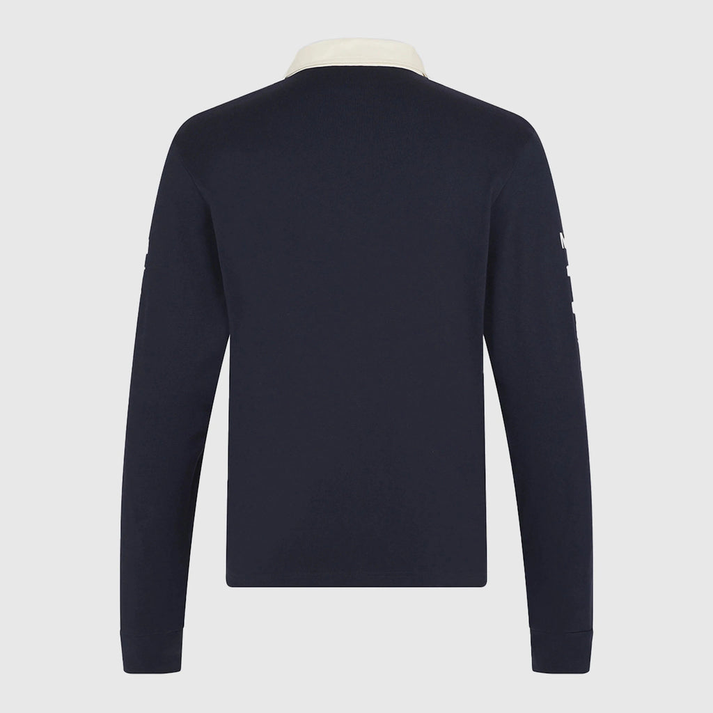Red Bull Racing F1 Heritage Team Long Sleeve Polo Shirt - Navy Polos Red Bull Racing 