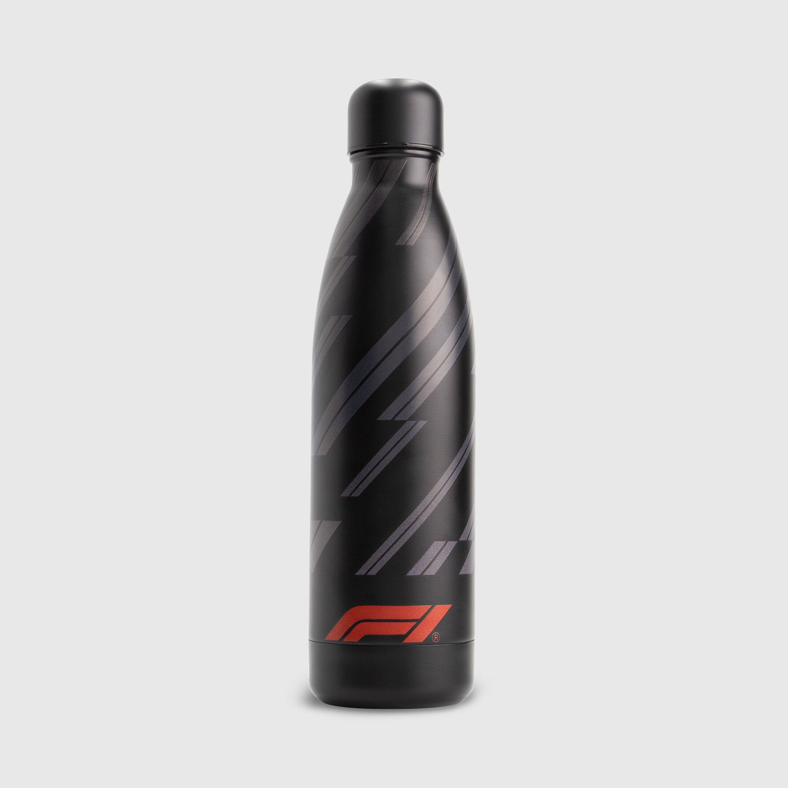 Formula 1 Tech F1 Stainless Steel Water Bottle - True Black Drinkware Formula 1 