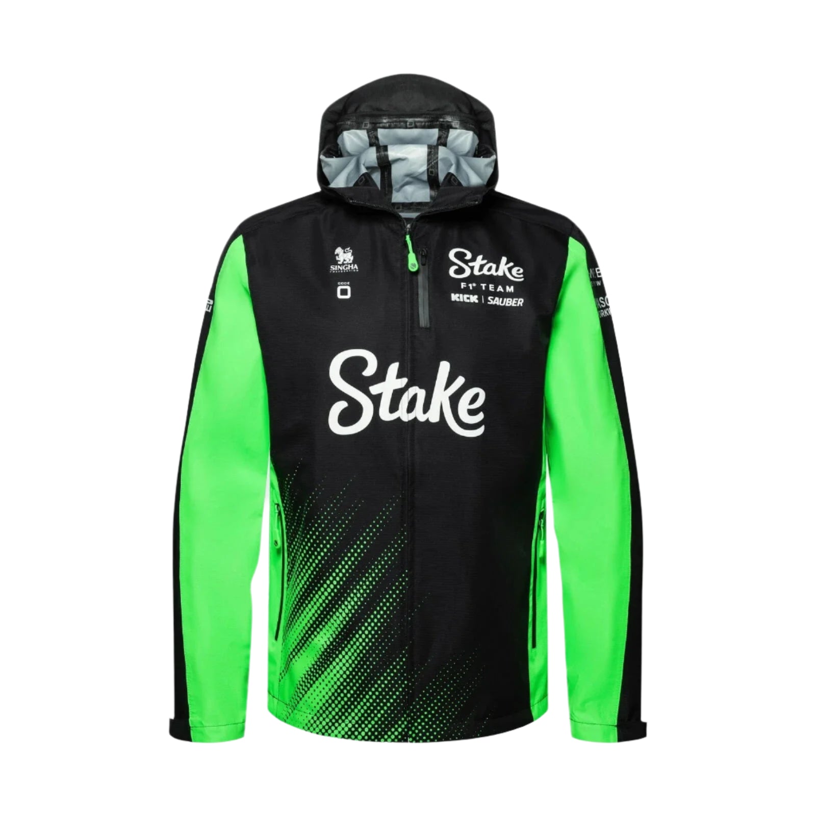 Stake F1 Kick Sauber 2025 Team Rain Jacket - Black Sweatshirt Stake F1 Kick Sauber 