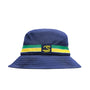 Ayrton Senna F1 Stripe Bucket Hat - Navy Hats Ayrton Senna 
