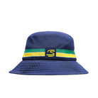 Ayrton Senna F1 Stripe Bucket Hat - Navy Hats Ayrton Senna 