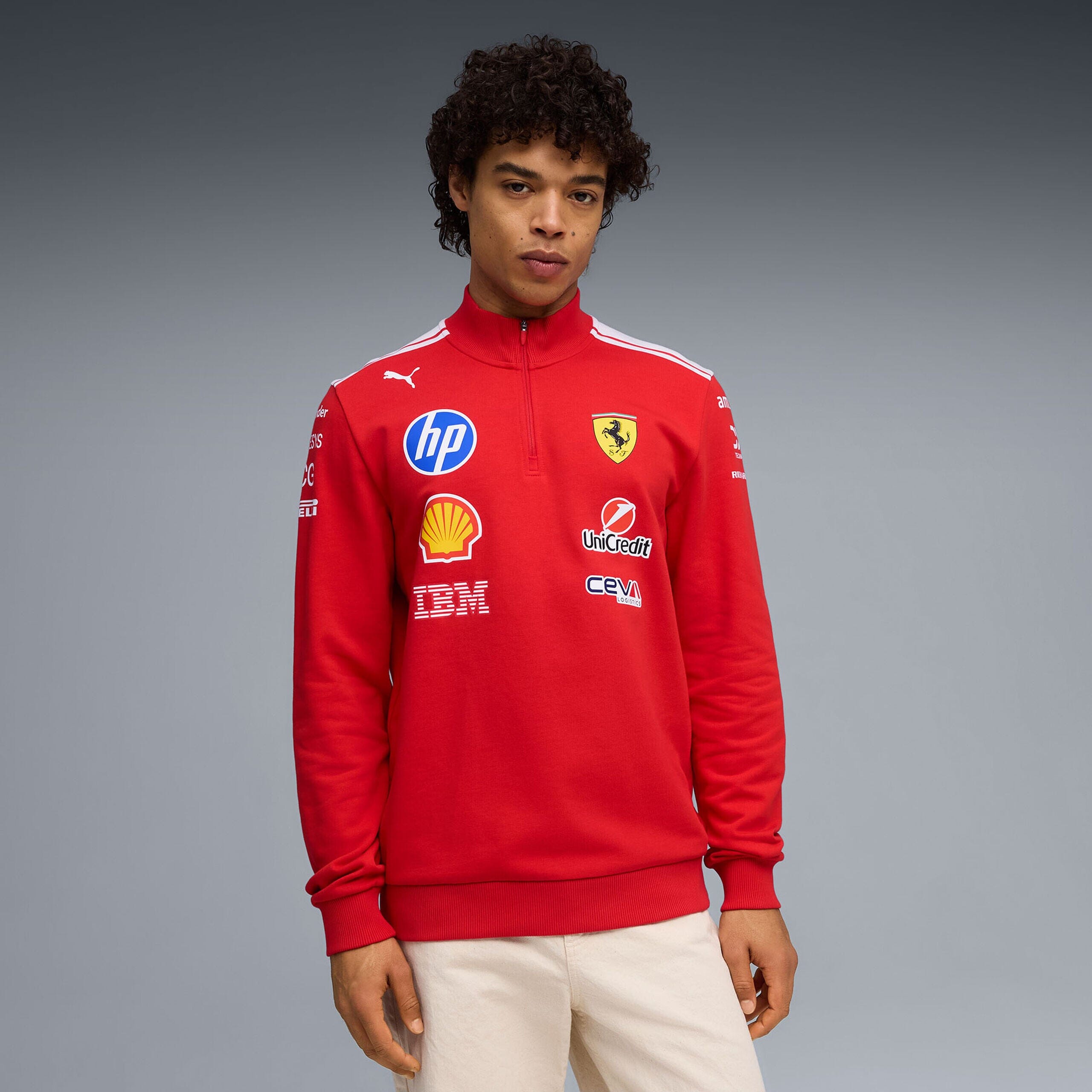 Scuderia Ferrari F1 2026 Team 1/2 Zip Sweater - Puma Red Sweatshirt Scuderia Ferrari 