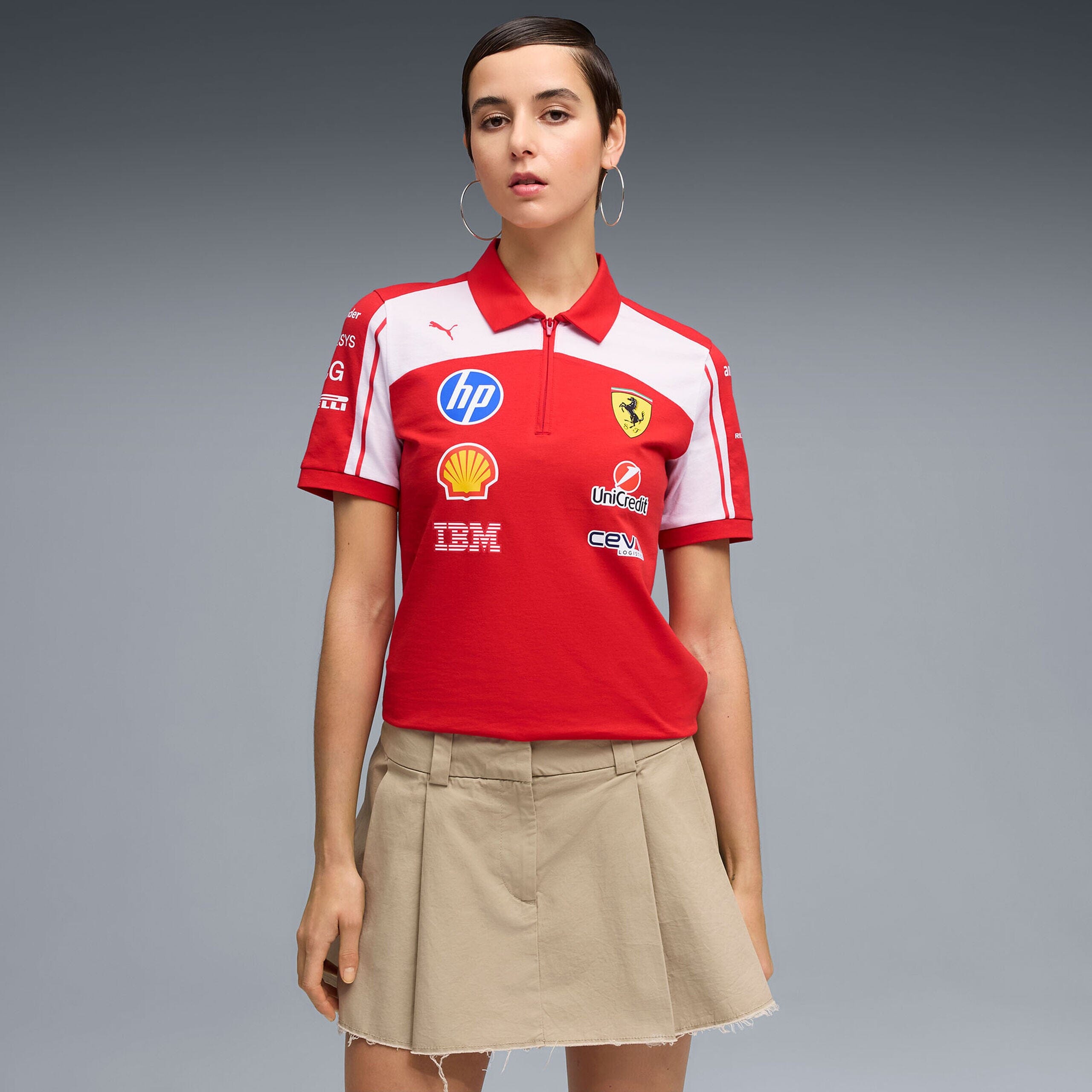 Scuderia Ferrari F1 2026 Women's Team Polo Shirt - Puma Red Polos Scuderia Ferrari 