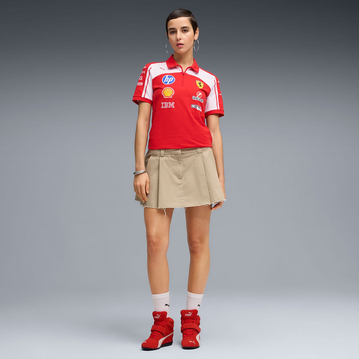 Scuderia Ferrari F1 2026 Women's Team Polo Shirt - Puma Red Polos Scuderia Ferrari 