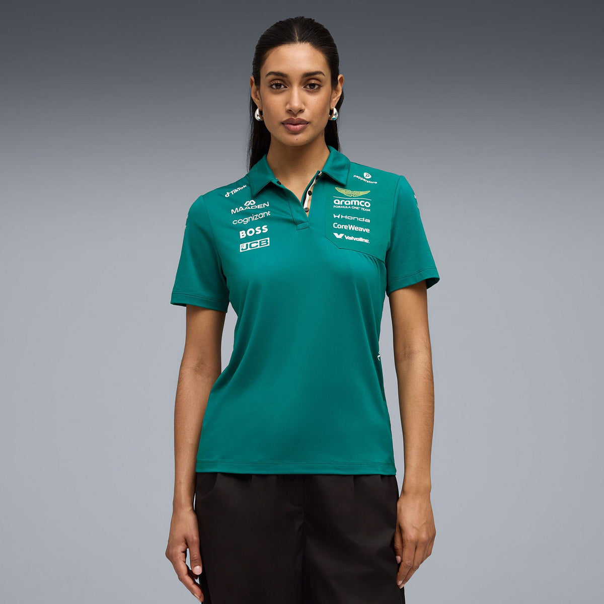 Aston Martin F1 2026 Women's Team Polo Shirt - Green Lux Polos Aston Martin F1 