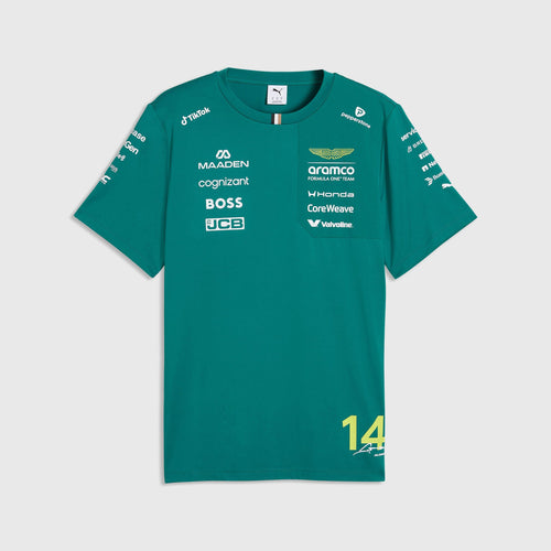 Aston Martin F1 2026 Fernando Alonso Team T-Shirt - Green Lux T-shirts Aston Martin F1 