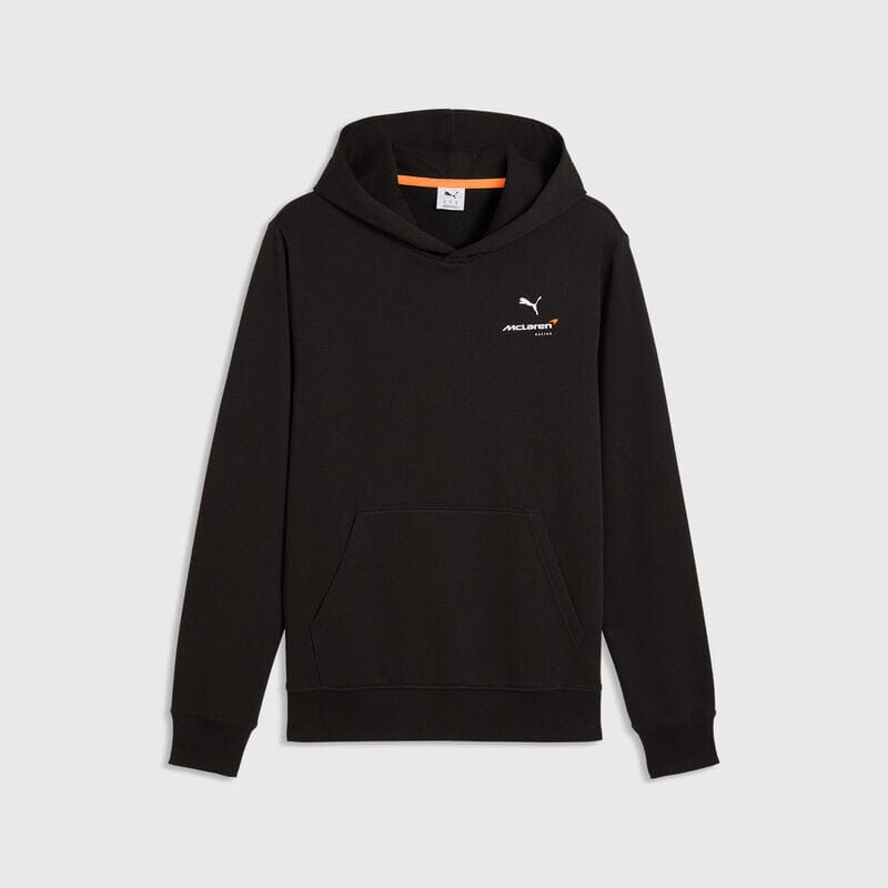 McLaren F1 Core Essentials Logo Hoodie - Puma Black/Papaya/Seafoam