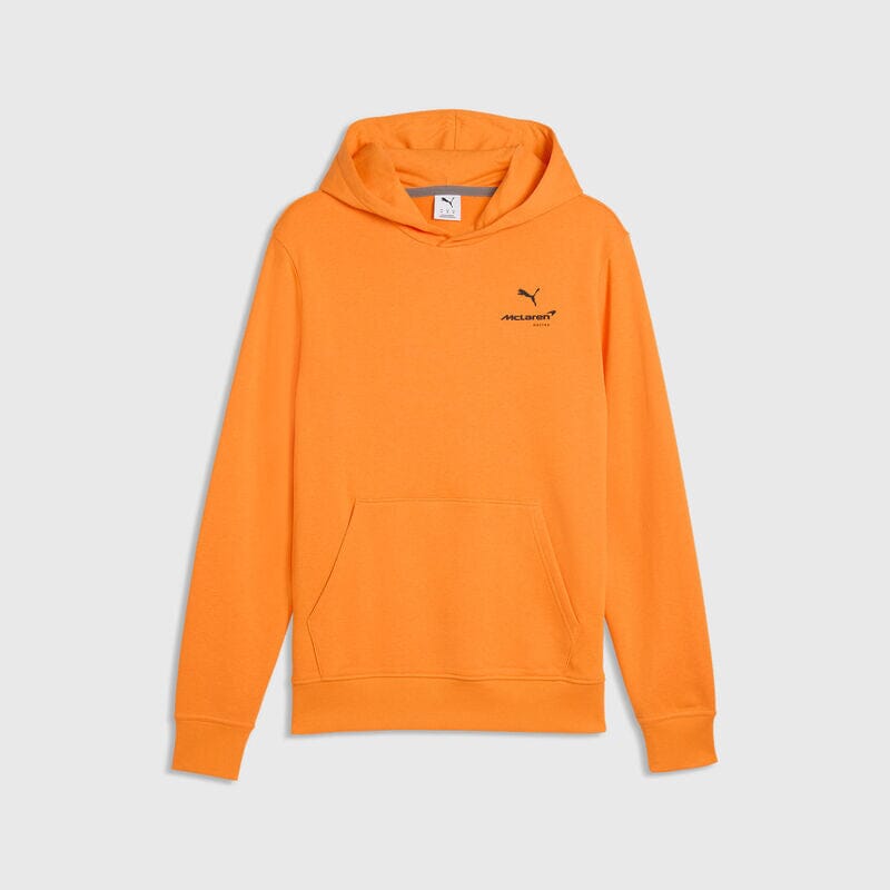 McLaren F1 Core Essentials Logo Hoodie - Puma Black/Papaya/Seafoam Hoodies McLaren XS Orange 
