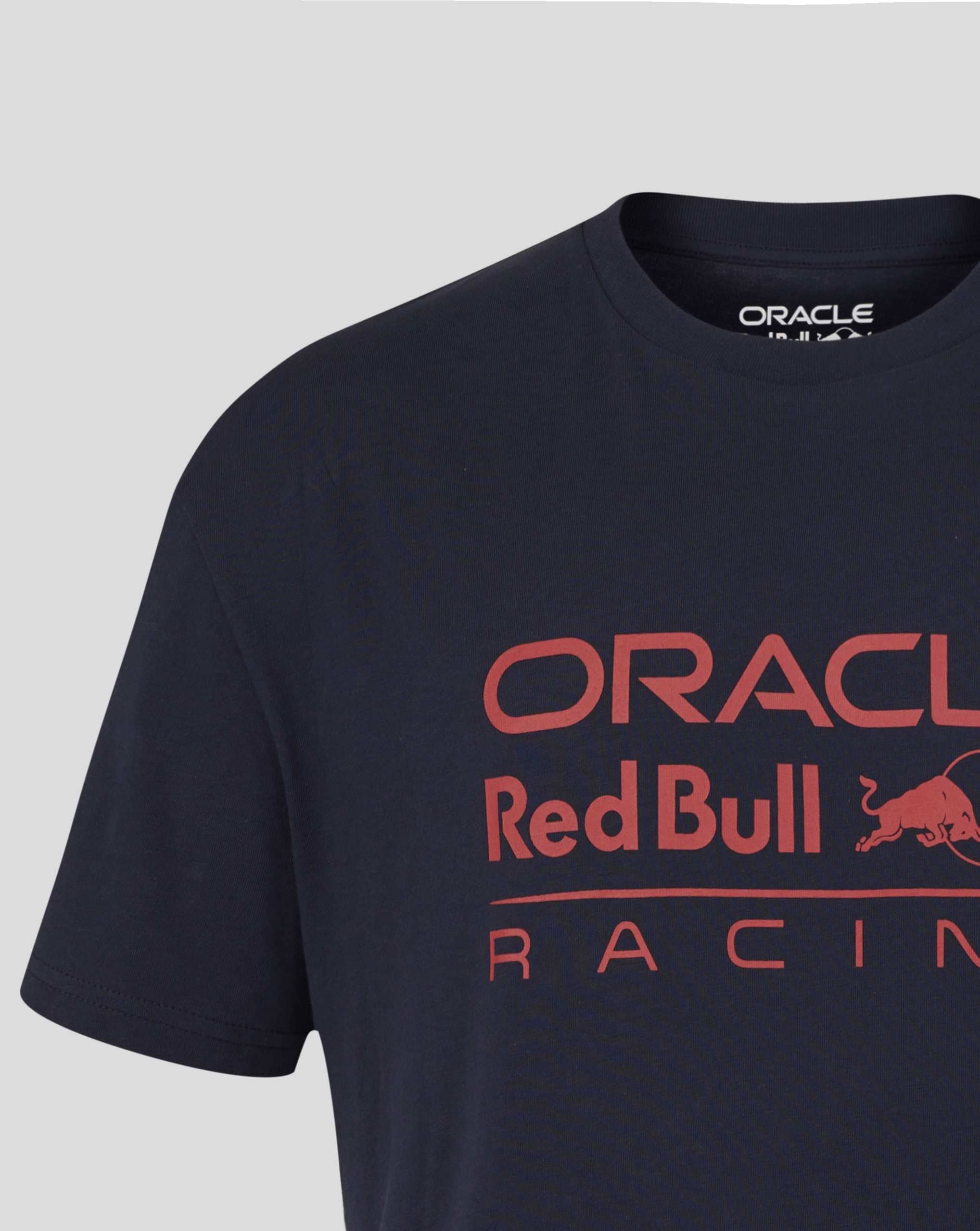 Red Bull Racing F1 Relaxed Fit Large Front Logo T-shirt - Night Sky/Chilli Pepper T-shirts Red Bull Racing 