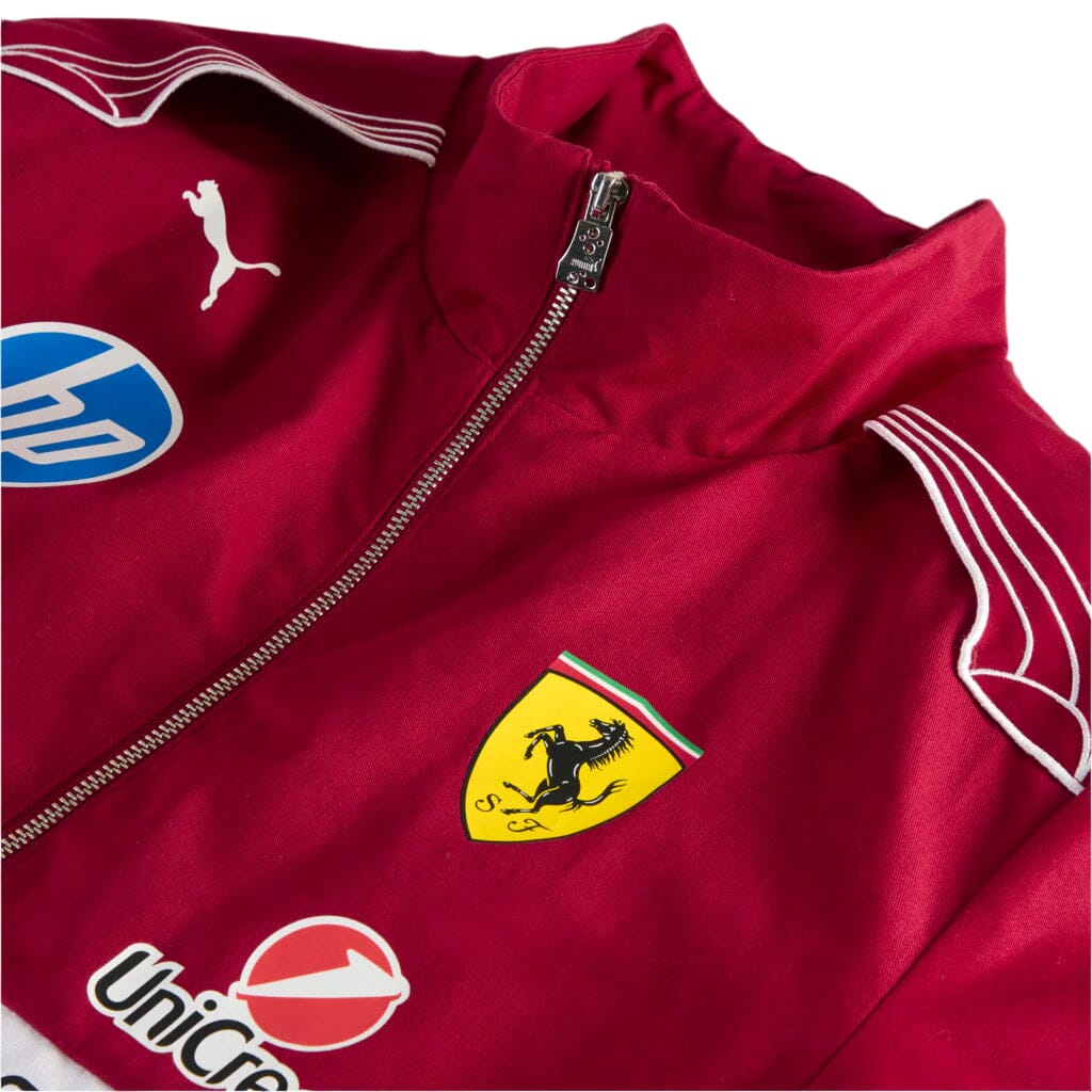 Scuderia Ferrari F1 2025 Team Vintage Racing Jacket - Dark Cherry Jackets Scuderia Ferrari 