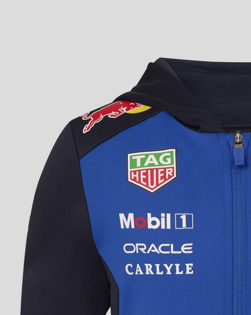 Red Bull Racing F1 Kid's 2026 Team Full Zip Hoodie- Youth Blue