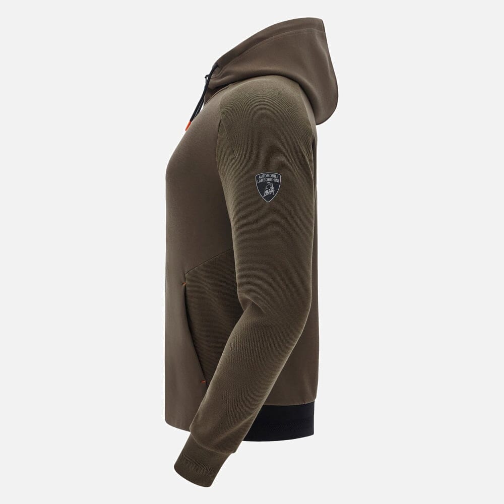 Automobili Lamborghini Men's Activewear Full Zip Hoodie - Green Hoodies Automobili Lamborghini 