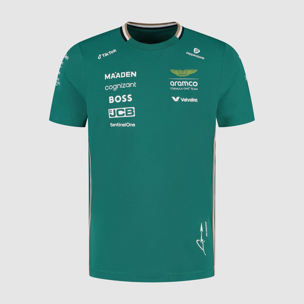 Aston Martin F1 2025 Fernando Alonso Team T-Shirt - Green T-shirts Aston Martin F1 