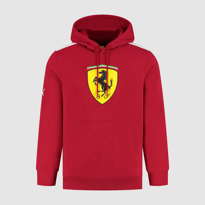 Scuderia Ferrari F1 Large Shield Hoodie -Dark Cherry/Puma Black Hoodies Scuderia Ferrari XS Red 