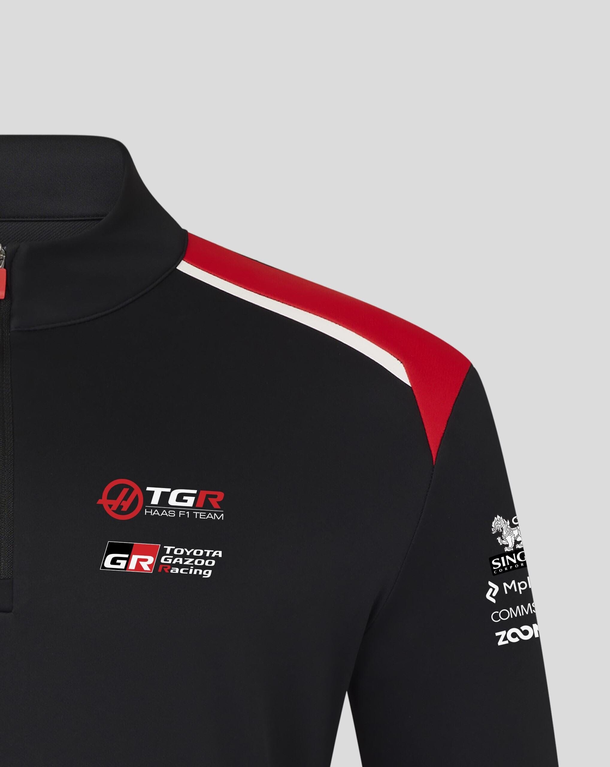 Haas Racing F1 2026 Team 1/4 Zip Fitted Sweater - Black Sweaters Haas F1 Racing Team 