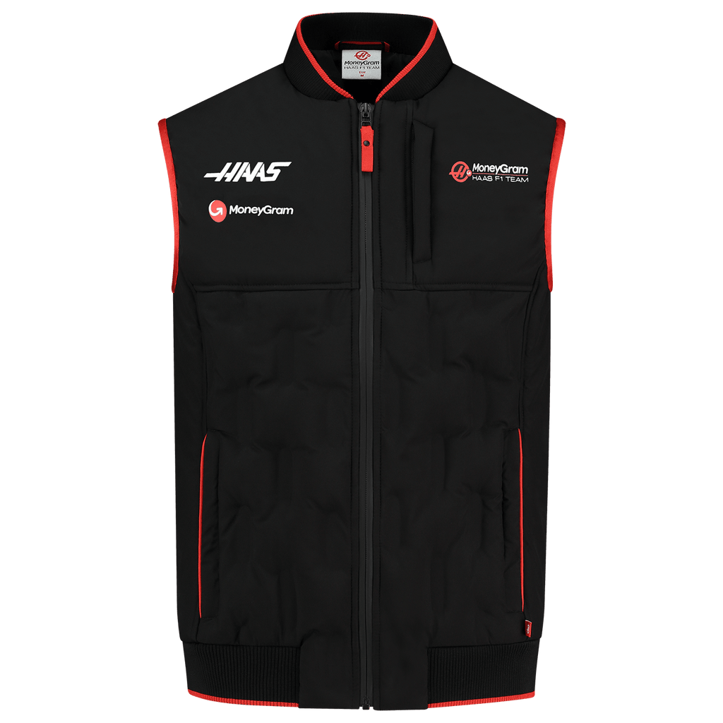 Haas Racing F1 2023 Men's Team Lightweight Vest - Black Vest Haas F1 Racing Team 