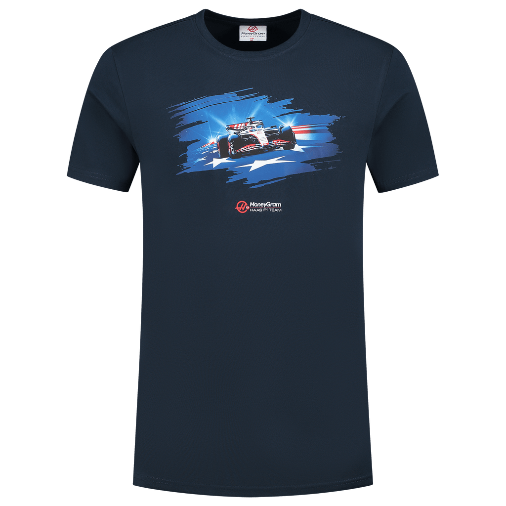 Haas Racing F1 Men's Special Edition USA T-Shirt - Navy T-shirts Haas F1 Racing Team 