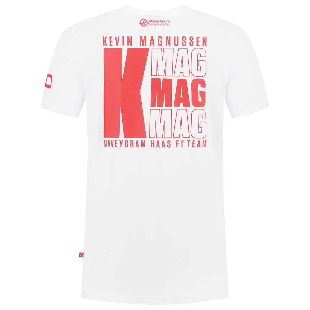 Haas Racing F1 Kevin Magnussen "KMAG" T-Shirt - White T-shirts Haas F1 Racing Team 
