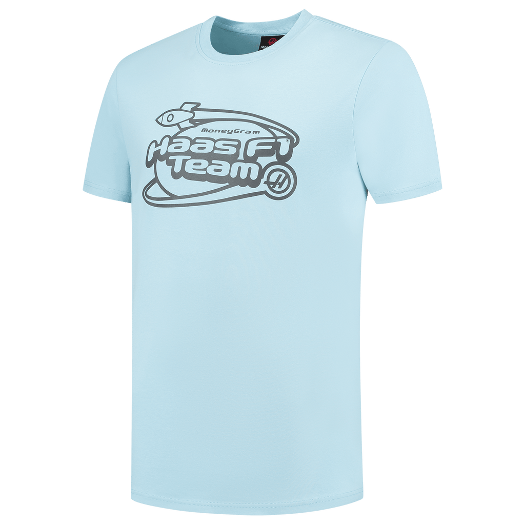 Haas Racing F1 Rocket Ship T-Shirt - Blue T-shirts Haas F1 Racing Team 