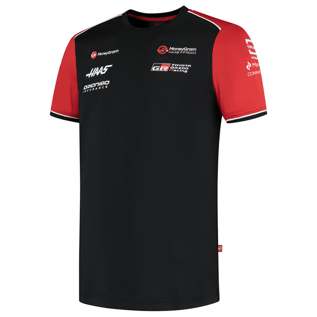 Haas Racing F1 2025 Team Fitted T-Shirt - Black/White T-shirts Haas F1 Racing Team 