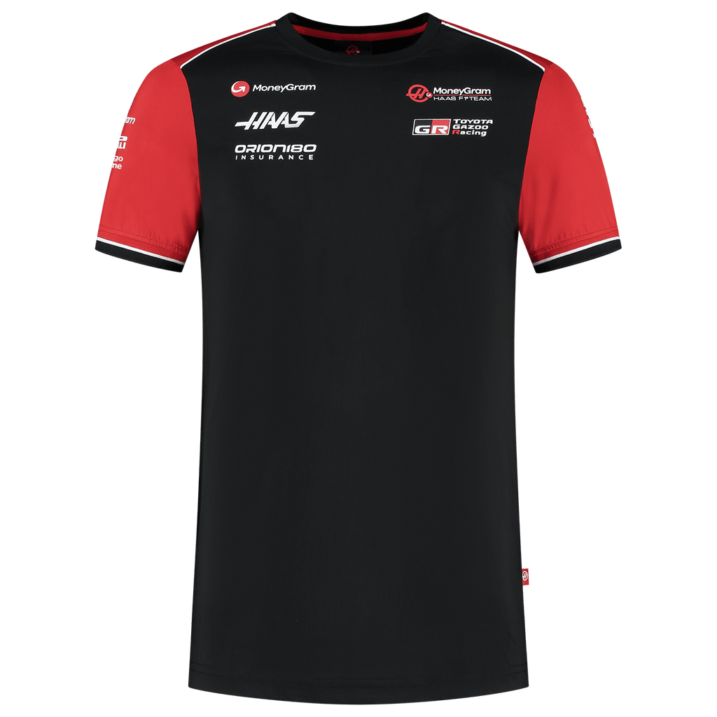 Haas Racing F1 2025 Team Fitted T-Shirt - Black/White T-shirts Haas F1 Racing Team XS Black 