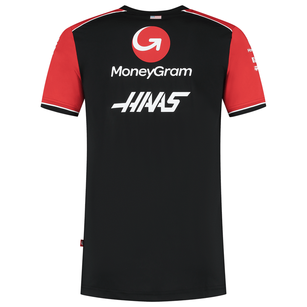 Haas Racing F1 2025 Team Fitted T-Shirt - Black/White T-shirts Haas F1 Racing Team 