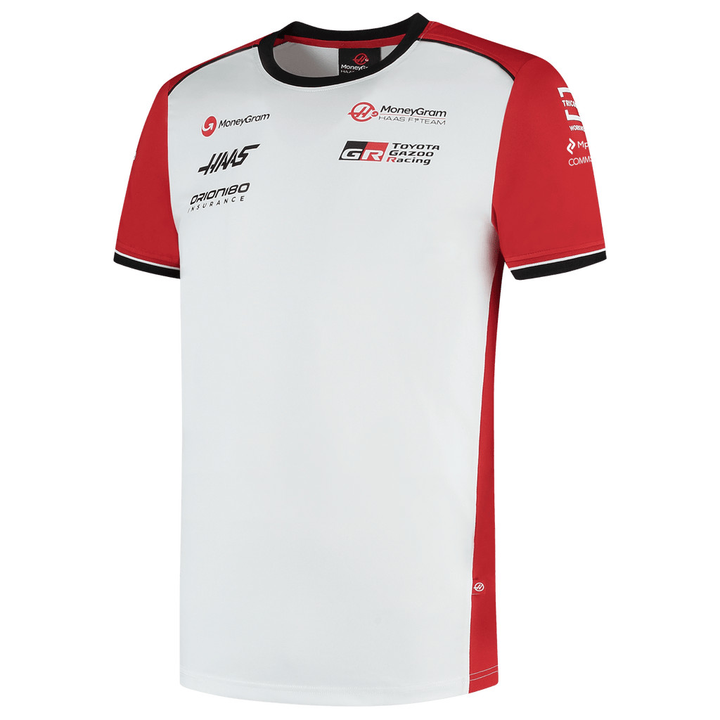 Haas Racing F1 2025 Team Fitted T-Shirt - Black/White T-shirts Haas F1 Racing Team 