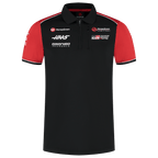 Haas Racing F1 2025 Men's Team Fitted Polo Shirt - Black Polos Haas F1 Racing Team 
