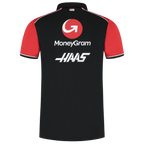 Haas Racing F1 2025 Men's Team Fitted Polo Shirt - Black Polos Haas F1 Racing Team 