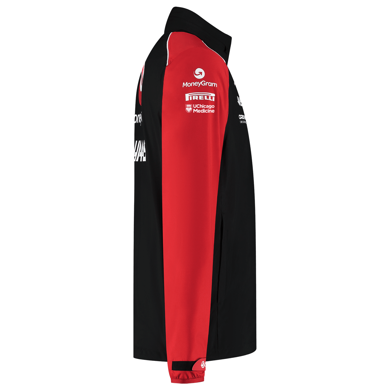 Haas Racing F1 2025 Team Rain Jacket - Black Jackets Haas F1 Racing Team 