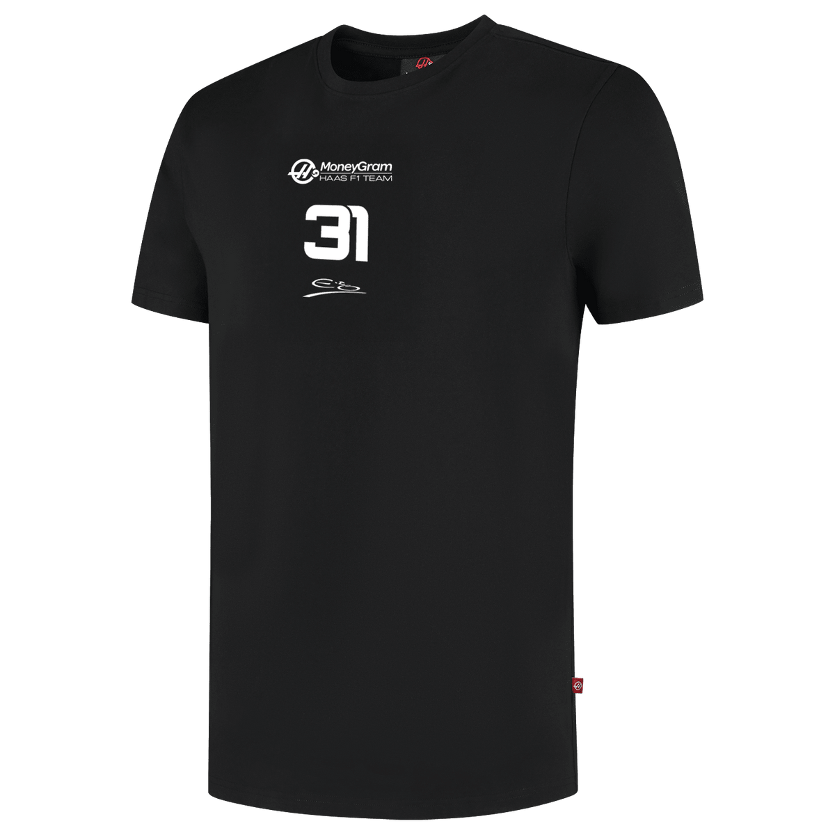 Haas Racing F1 Esteban Ocon Essential T-Shirt - Black T-shirts Haas F1 Racing Team 