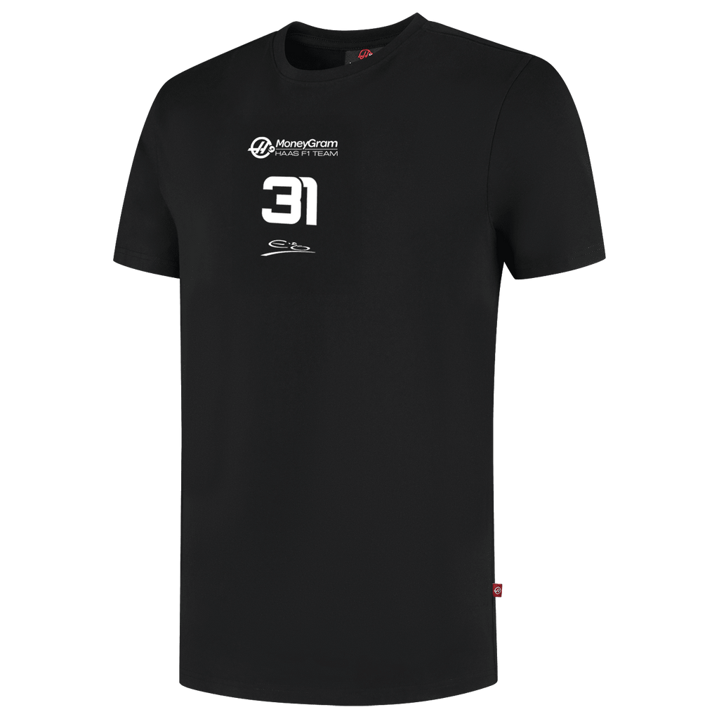 Haas Racing F1 Esteban Ocon Essential T-Shirt - Black T-shirts Haas F1 Racing Team 