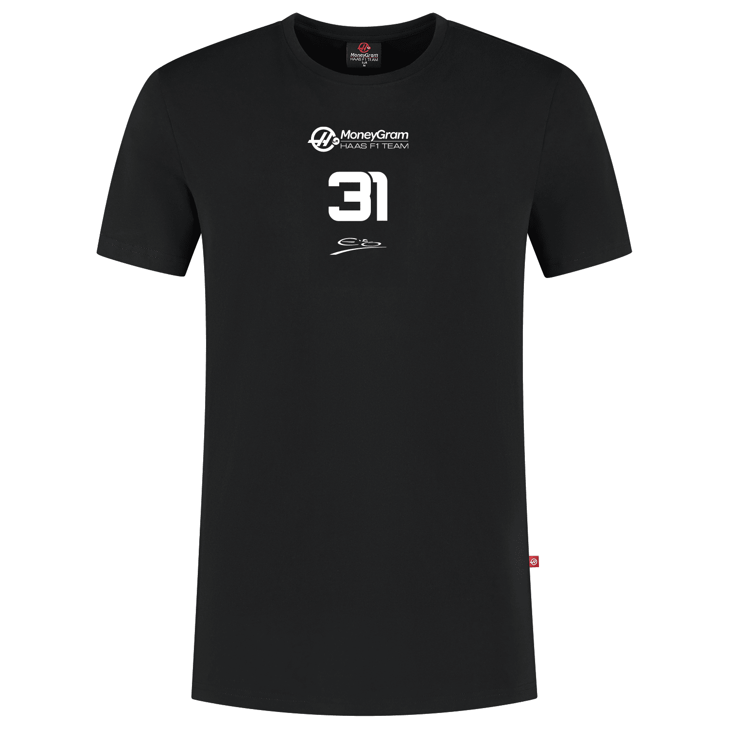 Haas Racing F1 Esteban Ocon Essential T-Shirt - Black T-shirts Haas F1 Racing Team 