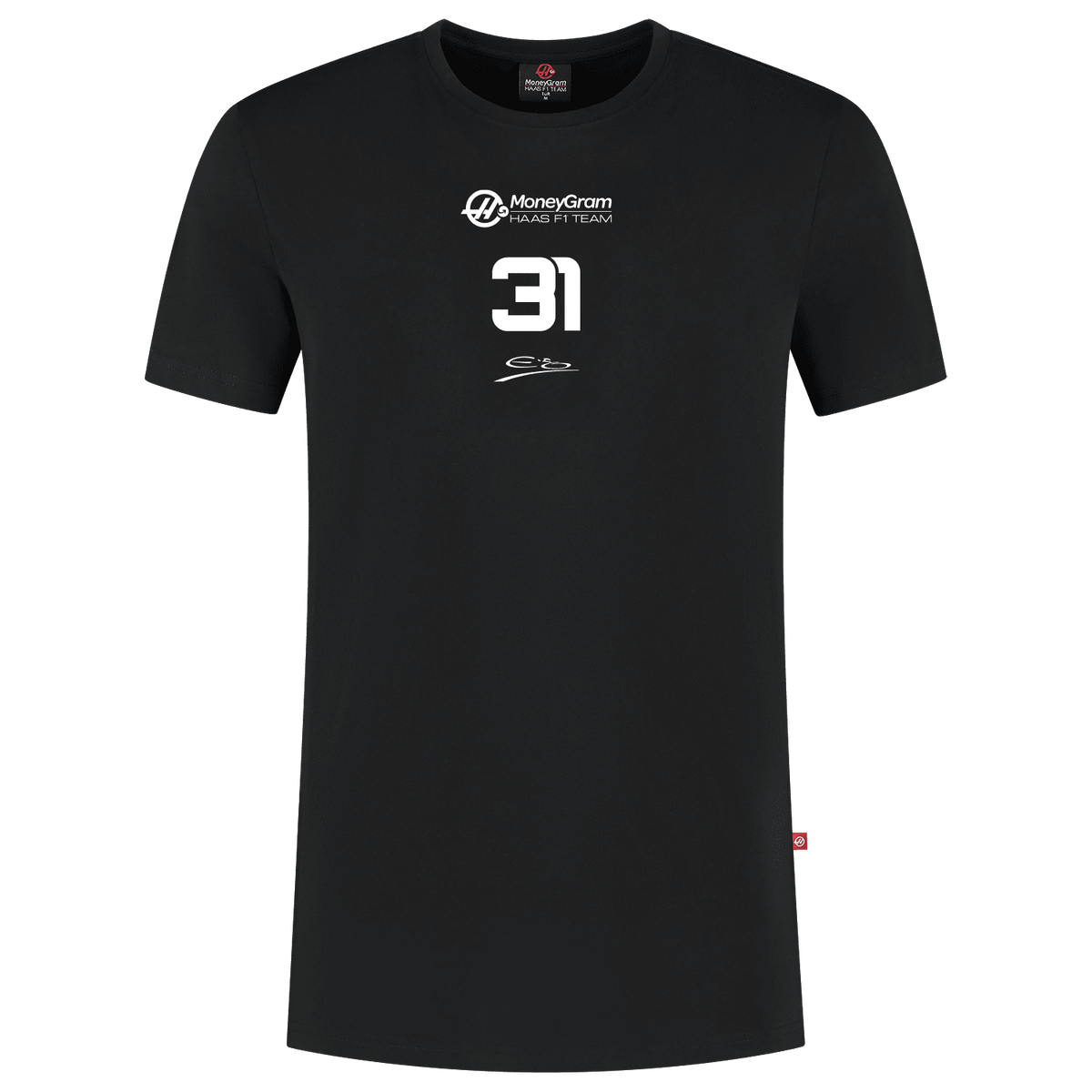 Haas Racing F1 Esteban Ocon Essential T-Shirt - Black T-shirts Haas F1 Racing Team 
