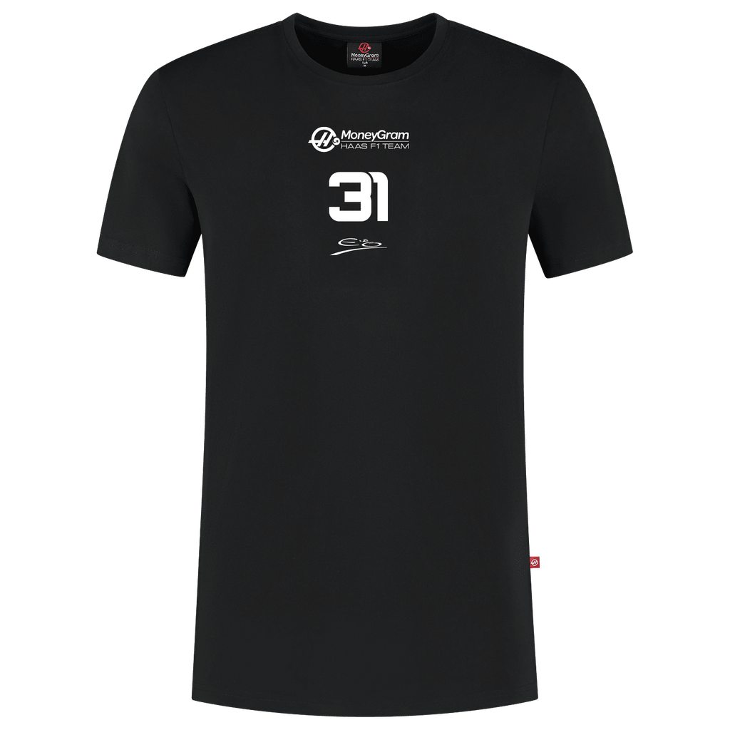 Haas Racing F1 Esteban Ocon Essential T-Shirt - Black T-shirts Haas F1 Racing Team 