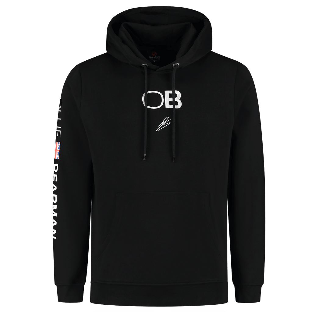 Haas Racing F1 Ollie Bearman Essential Hoodie - Black Hoodies Haas F1 Racing Team 