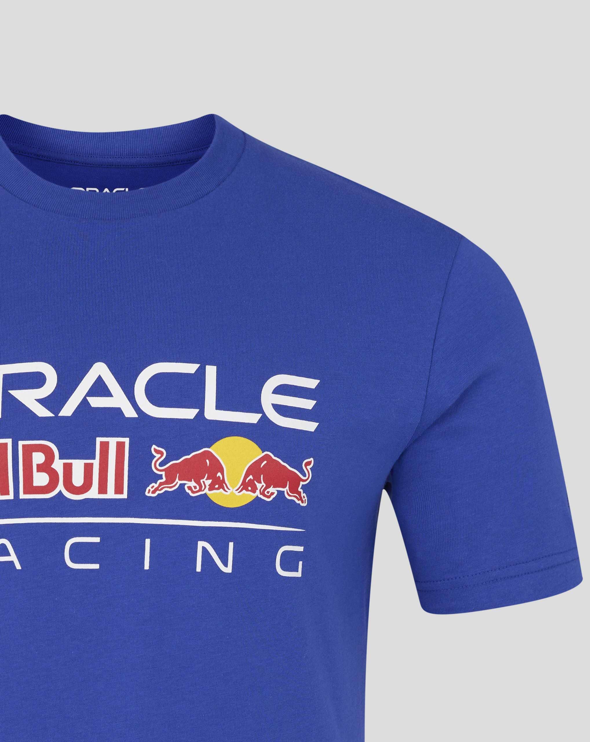 Red Bull Racing F1 Large Front Logo T-shirt - Grey Marl/Blue T-shirts Red Bull Racing 