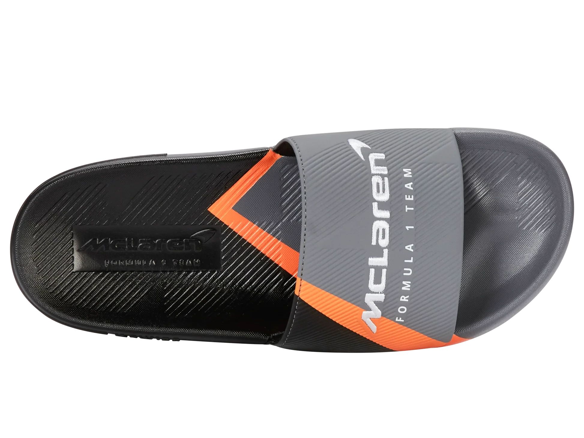 McLaren F1 x K-Swiss Men's Slide Sandals - Anthracite – CMC McLaren F1 x K-Swiss Men's Slide Sandals - Anthracite – CMC