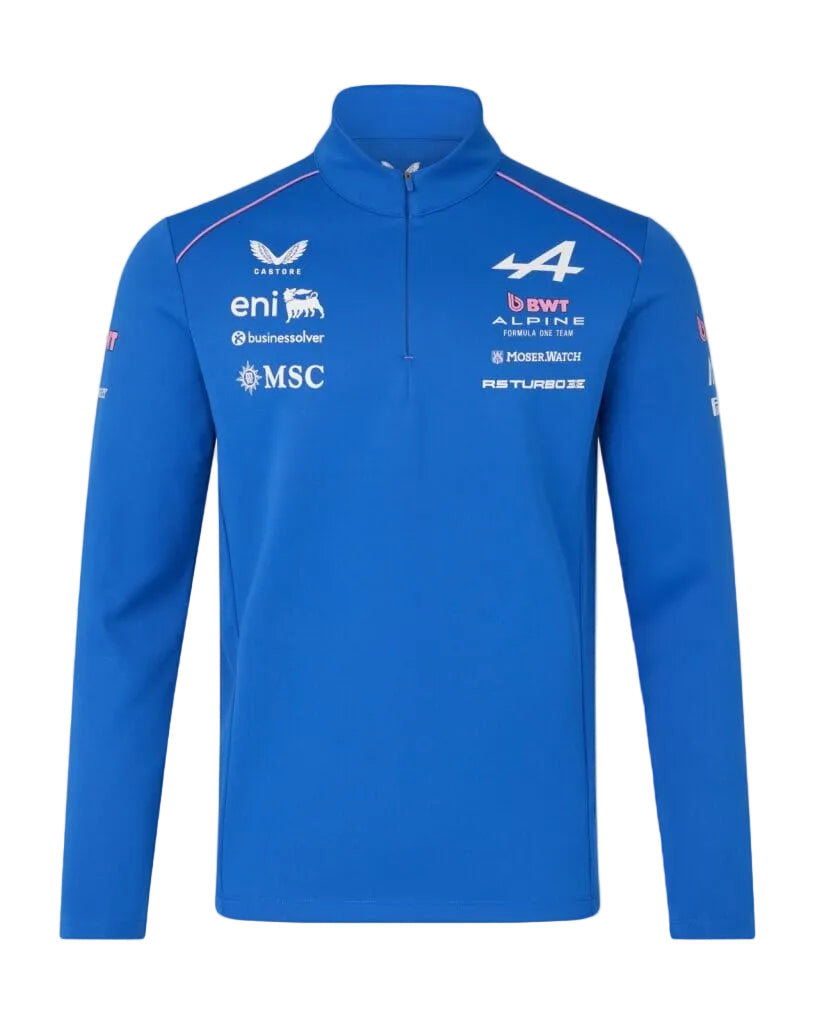 Alpine Racing F1 2026 Team 1/4 Zip Mid-Layer Sweatshirt - Lapis Blue Sweatshirt Alpine 
