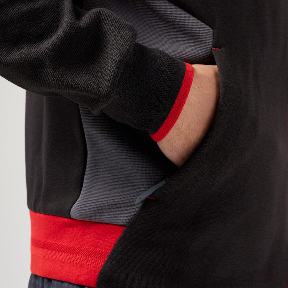 Ducati x Macron Men's Warmup Zip Up Hoodie - Black Hoodies Ducati 