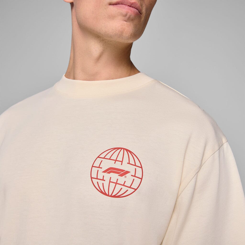 Formula 1 Tech Camo Graphic T-Shirt - Cream/Black T-shirts Formula 1 