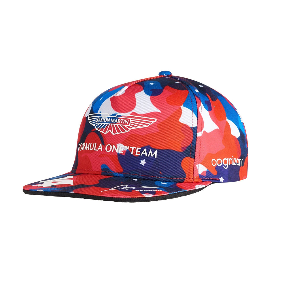 Aston Martin Cognizant F1 Fernando Alonso Special Edition Kimoa USA GP Hat- Camo Hats Aston Martin F1 