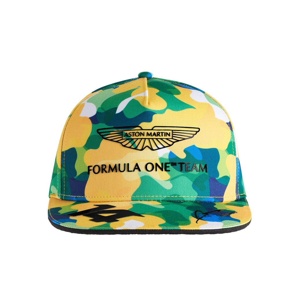 Aston Martin Cognizant F1 Fernando Alonso Special Edition Kimoa Brazil GP Hat- Camo Hats Aston Martin F1 