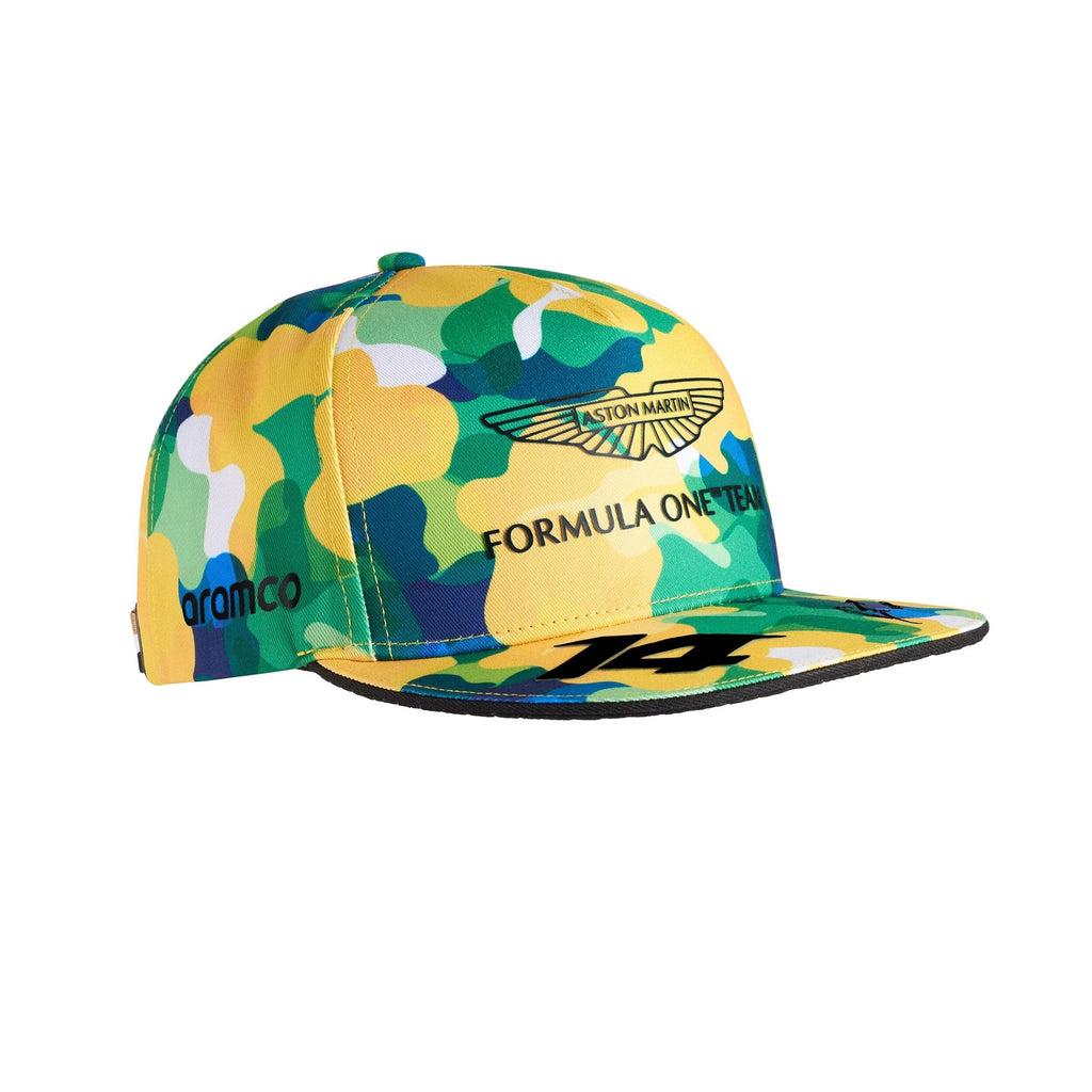 Aston Martin Cognizant F1 Fernando Alonso Special Edition Kimoa Brazil GP Hat- Camo Hats Aston Martin F1 